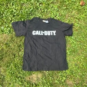 Call of Duty Black Graphic T-Shirt‎ Men's Large Video Game Logo Tee Y2K